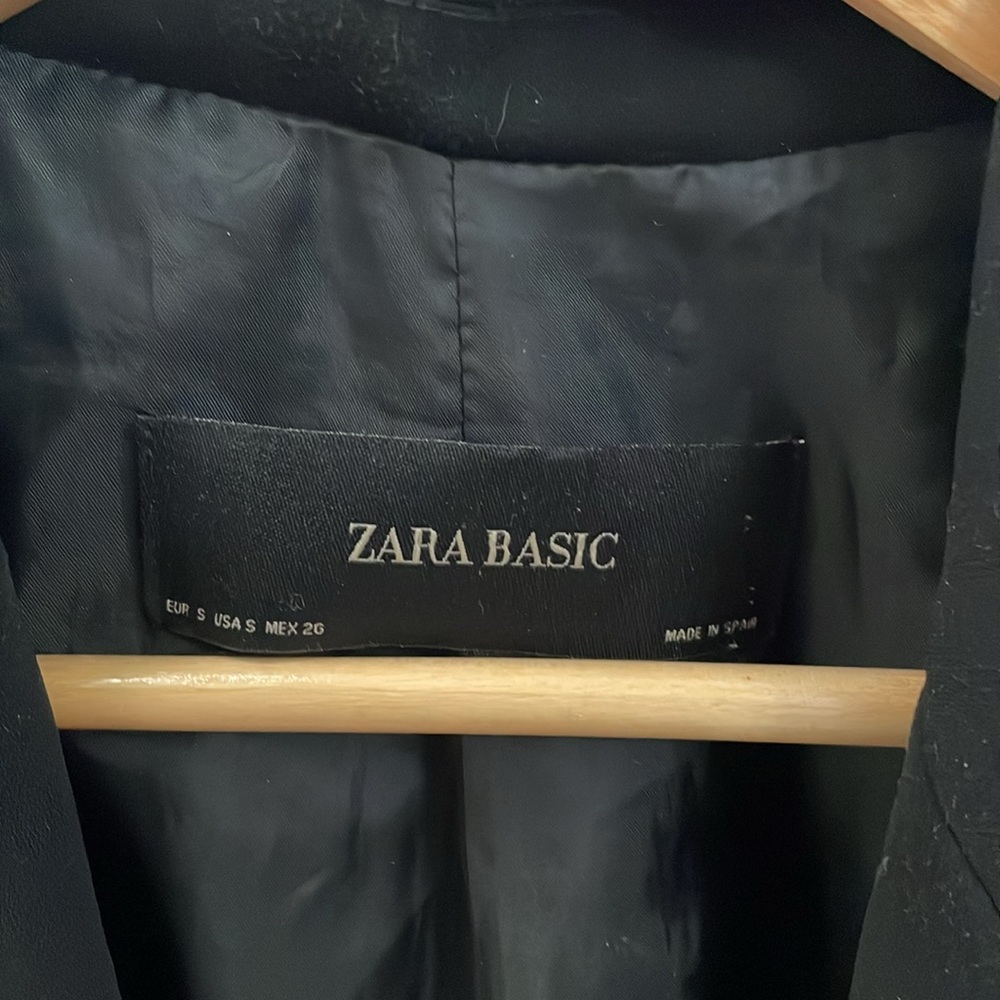 Zara Basic Black Open Front Blazer - image 3